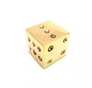 Prensapapeles Hecho a Mano en Forma de Dado, Chapado en Oro, con Impresión UV, para Decoración del Hogar y Regalos Empresariales - Product Image 1