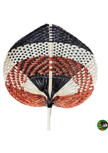 Éventail en bambou souvenir du Vietnam, tissé à la main en feuille de palmier, objet décoratif pour la maison et accessoire de rafraîchissement - Product Image 6