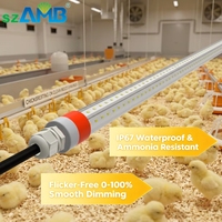 Tube LED T8 étanche IP67 en PMMA+PC, lumière blanche pour poulailler et maison, garantie 5 ans, système dimmable