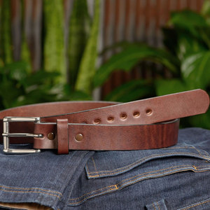 Cinturones de Cuero Personalizados Casuales con Hebilla de Acero, Ligeros, de Color Sólido, Alta Resistencia e Impermeables - Product Image 5