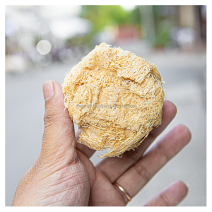 Allume-feu en laine de bois naturelle biologique pour barbecue, camping, grill, poêle et briquet de cheminée Loofah séché écologique - Product Image 1