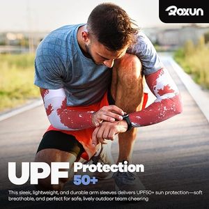 ปลอกแขนพิมพ์ลายธงชาติโปรตุเกสแบบเต็มแขนสำหรับผู้ชาย UPF50+ ปลอกแขนกีฬาแบบรัดกระชับและระบายความร้อน - Product Image 4