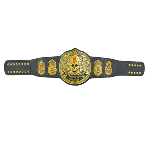 Ceinture de champion du monde poids lourd Ronpex International en laiton et cuir, étanche, unisexe, épaisseur 3 cm, pour adultes, lutte - Product Image 3