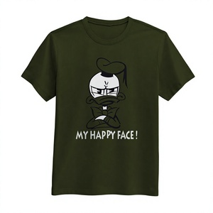 Camiseta de manga corta para hombre, color verde azulado, con estampado vertical, cuello redondo, estilo casual, oversize, ecológica, con bloques de color, de algodón jersey. - Product Image 4