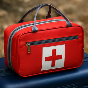 Portable emergency medical pouch with durable leather design for medicines bandages <b>tools</b> and first aid storage for sale - Product Image 1