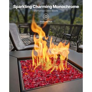 Vetro per Braciere Resistente alle Alte Temperature, Senza Fumo, 10 LBS / 4,5 KG, Riflettente da 3/4 Pollici per Rocce Decorative, 19,05 mm - Product Image 2