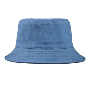 Blue Printed Bucket <b>Hat</b> Unisex Cotton Breathable Spring Summer Casual Adult 56-58CM - Product Image 4