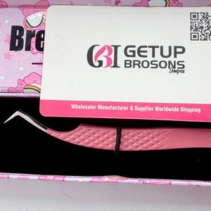 GETUP BROSONS IMPEX แหนบคุณภาพสูง รุ่น Dolphin สีชมพูเคลือบผงสีเงิน ปลายแหลม 10 มม. ผิวเรียบ ป้องกันไฟฟ้าสถิตย์ จับถนัดมือ - Product Image 3