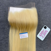 Article phare 2026 : Frontal en dentelle HD blond platine, cheveux humains vierges vietnamiens, dentelle invisible, prêt à être expédié