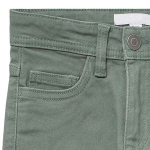 Pantalones Casuales para Niños, Corte Recto, Color Verde, Algodón con Elastano, Cierre de Cremallera, con Presillas para Cinturón, Cómodos, Transpirables, Ecológicos, para Uso Diario - Product Image 6
