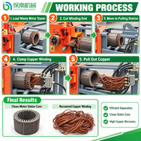 Machine de recyclage de cuivre moteur électrique Stator bobine enroulement ferraille moteur électrique coupe tirant équipement moteur noyau