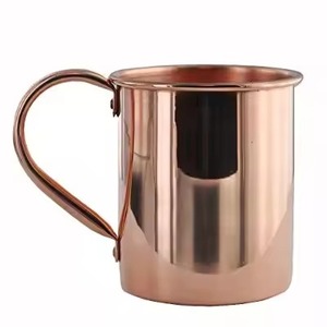 Modern <b>Copper</b> Mule Style Mug Cocktail Beverage <b>Cup</b> Designed for Dining Table Bar Counter Kitchen Use - Product Image 3