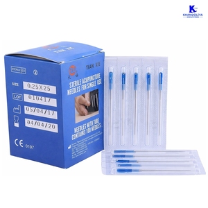 Agujas de Acupuntura K-Star KJW13 con Tubo Guía, Paquete de 100 Unidades, 0.25x13mm, Agujas Desechables Estériles - Product Image 3