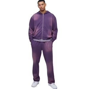 Conjunto Deportivo Personalizado con Logotipo para Hombre, Estilo Urbano, Corte Holgado, 100% Algodón Ecológico, Transpirable, Pantalón Jogger Sólido - Product Image 1