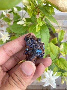 Spécimen de cristal d'azurite brut |   Minéral de cuivre bleu profond naturel |   Pierre de présentation pour collectionneur |   Échantillon minéral rare - Product Image 5