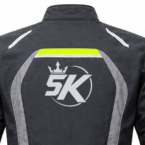 Chaqueta de Motocicleta Deportiva para Hombre, 5 Sports, Manga Larga, Resistente al Viento, Poliéster Negro con Detalles en Verde Neón, para Todas las Estaciones - Product Image 5