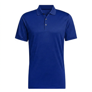 Polo en tricot à manches courtes pour homme, noir uni, design décontracté, coupe classique - Product Image 4