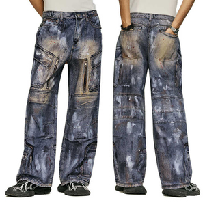 Hot Sale Sweatpants Pattern Baggy Woolen Cargo Pants Fully Customized Street Style Stylish Loose Fit <b>for</b> Men and Women - Product Image 4