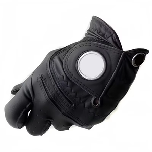 Guante de Carreras de Cuero Blanco de Dedo Completo con Cierre de Gancho y Bucle para Actividades al Aire Libre, Diseño Antideslizante Unisex - Product Image 6