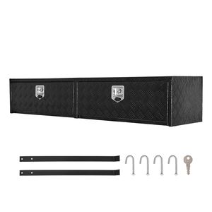 Cassetta Portautensili per Camion in Alluminio Nero 72x13x16 Pollici, Doppia Porta con Serratura, Resistente # # # #   Accessori per il Controllo del Carico - Product Image 1