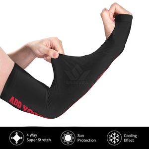 Manchons de cyclisme personnalisés avec impression de texte, protection anti-UV, unisexe, pour adultes, manchons de compression sportifs - Product Image 5