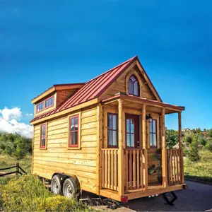 Mini remorque de maison moderne, maison pré-ventilée, avec roues, camping-car, caravane tout-terrain