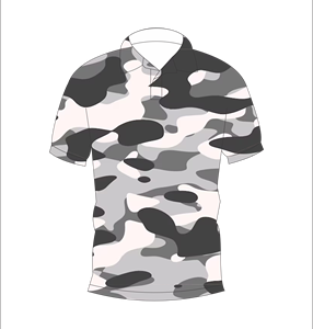 เสื้อโปโลลายพรางสีเทาสำหรับผู้ชายแขนสั้นเสื้อยืดกอล์ฟลำลองระบายอากาศได้ดีพิมพ์ลายแฟชั่นฤดูร้อน - Product Image 4