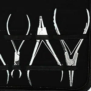 Kit d'outils professionnels de perçage corporel en acier inoxydable, ensemble d'instruments manuels avec poinçon dermique et forceps de perçage - Product Image 5