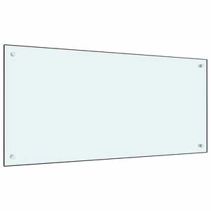 Set di 2 Pannelli Paraschizzi per Cucina in Vetro Temperato Bianco, 39,37 x 19,69 Pollici, Durevoli ed Eleganti - Product Image 3