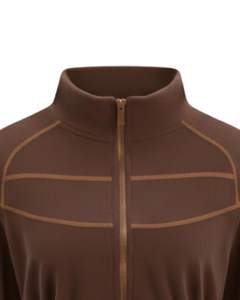 Veste polaire courte zippée marron personnalisée pour femme, sweat-shirt court décontracté et sportif à manches longues, léger, avec logo personnalisé, fournisseur OEM - Product Image 5