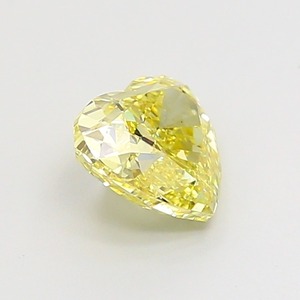 Diamant CVD de laboratoire, taille cœur brillant modifiée, 1,50 carats, jaune intense fantaisie, clarté VS2, polissage excellent, vente en gros B2B - Product Image 4