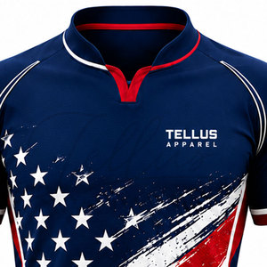 Meilleures ventes : Uniforme de rugby pour adulte, confortable, de haute qualité, 100 % polyester, manches courtes, sublimation personnalisable, séchage rapide - Product Image 3