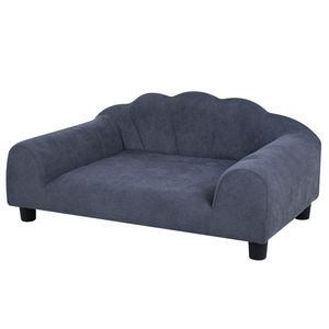 Canapé-lit pour chien en bois de luxe avec velours et mousse de polyuréthane, chaise-lit pour animaux de compagnie tendance pour grand animal, utilisable toute l'année - Product Image 3