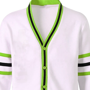 Cardigan grec écologique de haute qualité, vintage, col en V, manches à revers, tricoté sur mesure, uni, décontracté, boutonné, en coton, séchage rapide - Product Image 3