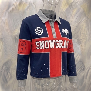 Maillot de football Snowgrace à manches longues, impression sublimée, col rabattu, manches longues, unisexe, adulte, coupe classique, toutes saisons - Product Image 2