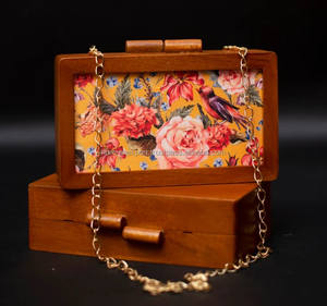 Luxe Vintage Enveloppe Motif En Bois Embrayage Mariages Fêtes À La Mode Sac À Main Bourse De Mariée Embrayage Commandes En Gros Disponibles - Product Image 1