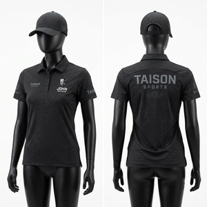 Jersey de Golf para Mujer, 180 GSM, Poliéster Interlock Premium, Panel Degradado Amarillo, Polo con Logotipo Bordado y Estampado por Sublimación Personalizado - Product Image 4