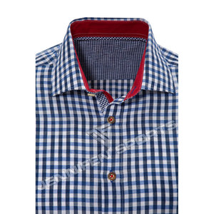 Chemise bavaroise Trachten de haute qualité bleu+gris+blanc, chemise à manches longues, prix de gros, meilleure chemise pour l'Oktoberfest, en coton - Product Image 2