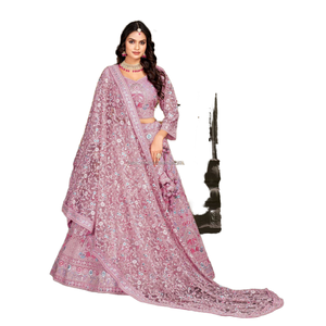Lehenga Choli et couvre-chef de mariée élégants pour les mariées - Product Image 1