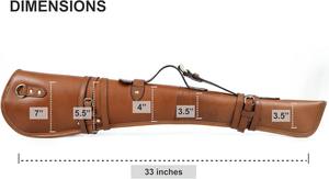 Durable Premium Quality Repellent Leather <b>Gun</b> Cover Convenient Carry Shooting <b>Case</b> for Big Game Hunting High Quality Holster - Product Image 3