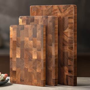 Planche à découper en bois de noyer rectangulaire, épaisseur 1,5 cm, antidérapante, design minimaliste, bloc de découpe pour la cuisine - Product Image 3