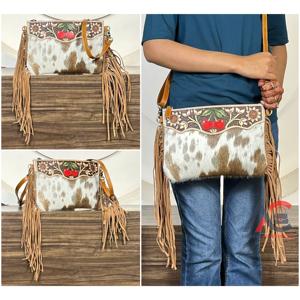 Sac bandoulière en cuir de vachette repoussé style western, prix d'usine de gros, nouveau sac à bandoulière pour femme, cadeau idéal - Product Image 1