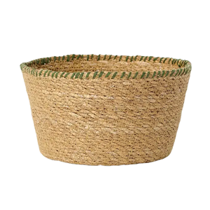 Panier rustique traditionnel multifonction en jonc de mer, panier rond en jonc de mer naturel tissé à la main pour le rangement de cuisine en provenance du Vietnam - Product Image 2