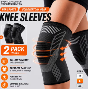 Genouillères de compression élastiques antidérapantes PROFIT SPORTS pour la musculation, l'entraînement en salle de sport et le levage de poids – Vente en gros - Product Image 1