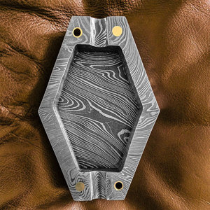 Cendrier en acier Damas de qualité supérieure, design artistique, durable, résistant à la chaleur, pour cigares et cigarettes - Product Image 1