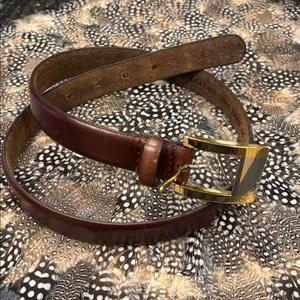 Cinturón de cuero genuino color marrón con hebilla de latón, impresión de logotipo de marca personalizada, diseño sólido y duradero, cinturones formales para hombre - Product Image 6