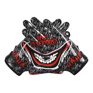 Adult Youth Custom Design American Football Receiver <b>Gloves</b> Breathable Full Finger High <b>Grip</b> Silicone Lightweight Durable <b>Gloves</b> - Product Image 3