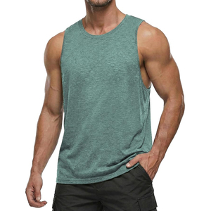 Gym Wear Bodybuilding Men Tank Top Knitted Breathable Spandex/Polyester Anti-shrink Casual Oversize 180g Customized OEM - Product Image 3