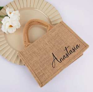 OEM Custom Design Jute Packaging <b>Bags</b> with Logo Branding for Wholesale Export and Promotional Packaging - Product Image 6