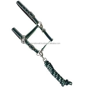Dernier modèle de licol pour cheval en nylon de luxe bicolore, disponible en tailles personnalisées et en plusieurs couleurs, avec cordes de tête assorties - Product Image 4
